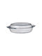 BigBuy Rotund Vas de Gătit Rezistent la Căldură Sticlă 1700ml 1buc