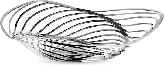 Alessi Φρουτιέρα Inox Γκρι 26x26x7εκ.