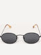 The Glass of Brixton Piccolo Unisex Sunglasses with Black Metal Frame and Black Lens