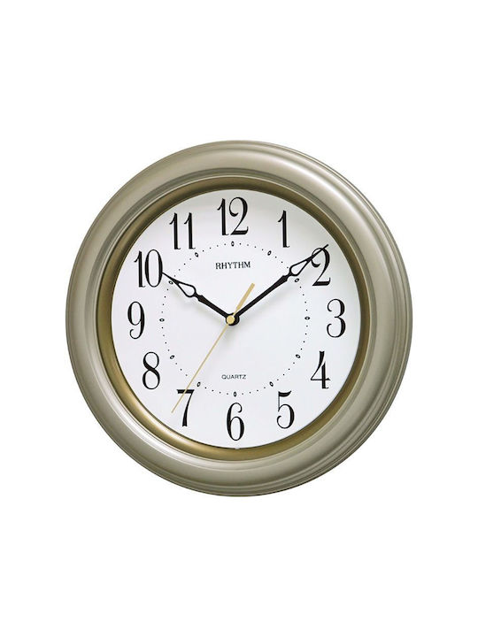 Rhythm Wall Clock Plastic Gold