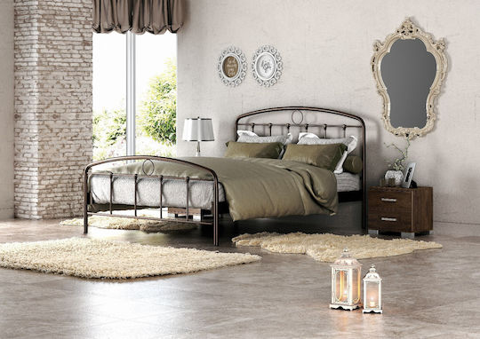Basic Κρεβάτι Υπέρδιπλο για Στρώμα 160x200cm Μεταλλικό