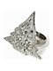 Zaros Christmas Napkin Ring Metallic Silver L6xW6cm.