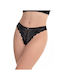 Women's Brazil with Lace Black