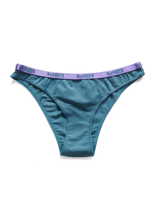 Comfort Βαμβακερό Γυναικείο Slip Πετρόλ