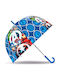Kids Licensing Kids Curved Handle Umbrella with Diameter 46cm Blue