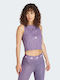 Performance Women's Athletic Crop Top Sleeveless Fast Drying Purple