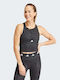 Techfit Women's Athletic Crop Top Sleeveless Fast Drying Black