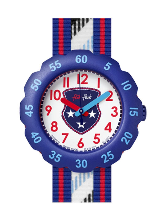 FlikFlak Tartan Kids Analog Watch with Fabric Strap Multicolour