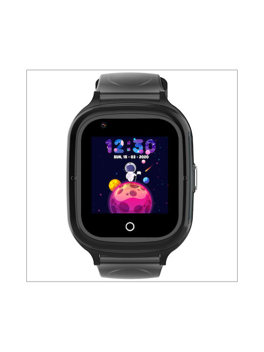 Wonlex Kinder Smartwatch mit GPS und Kautschuk/Plastik Armband Schwarz