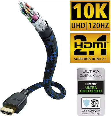 Inakustik Cable HDMI male - HDMI male 5m Μαύρο