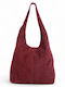 Leather Women's Bag Shoulder Burgundy