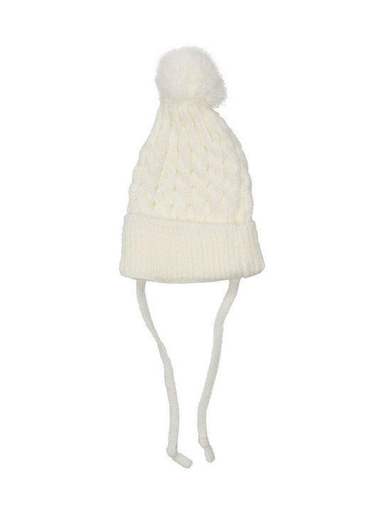 Recos Kids Beanie Knitted Ecru for Newborn