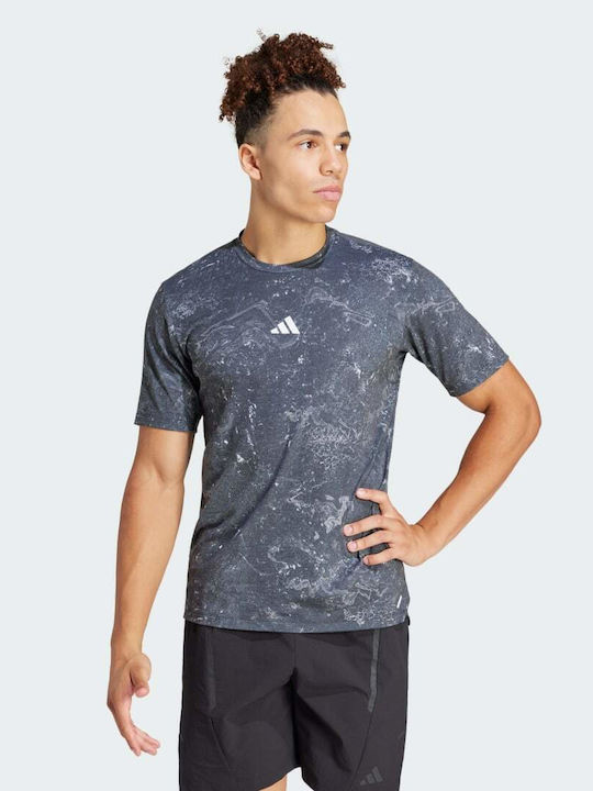 Adidas Power Workout Ανδρικό T-shirt Κοντομάνικο Μαύρο
