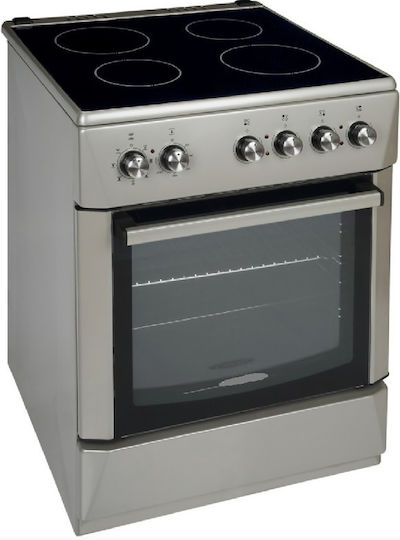 Cooker 65lt with Ceramic Hobs W59.7cm. KERAMIKH INOX