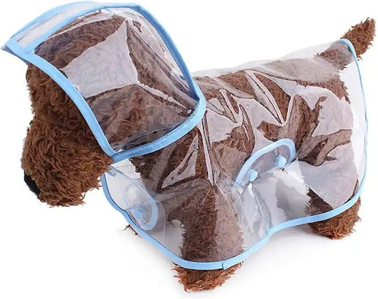 L Transparent Waterproof Dog Coat with Hood