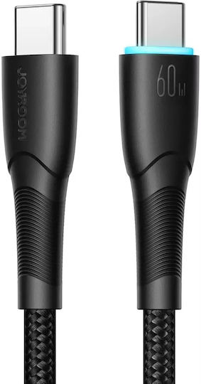 Joyroom Starry Series Geflochtenes USB 2.0 Kabel USB-C männlich - USB-C 60W PD Schwarz 1m SA32-CC3