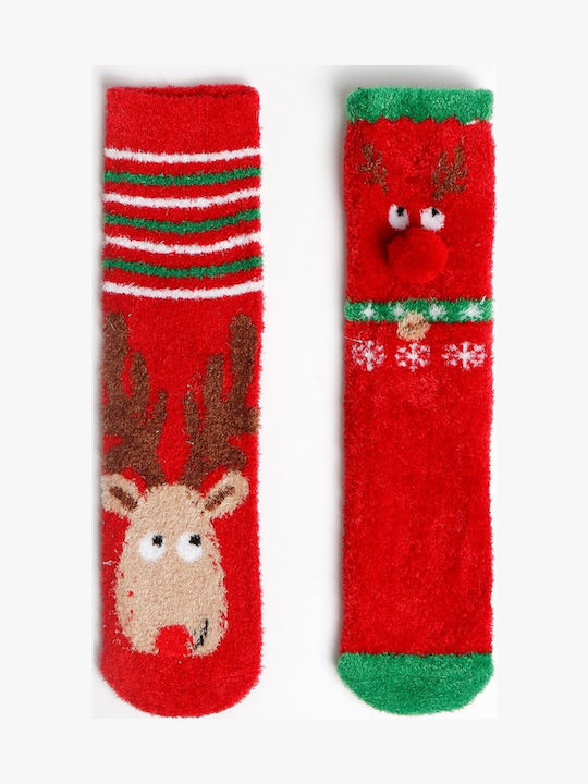 Admas Women's Christmas Socks Red 2Pack
