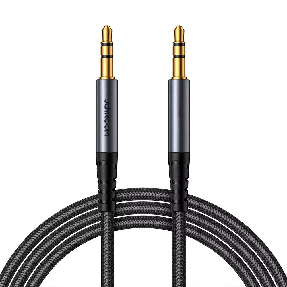 Joyroom SY-A08 AUX cable 3.5mm mini jack to 3.5mm mini jack, braided, 1.2m (black)