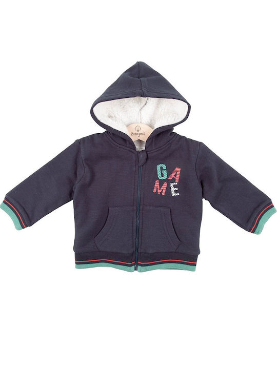 Babybol Kids Sweatshirt Cardigan with Hood Blue