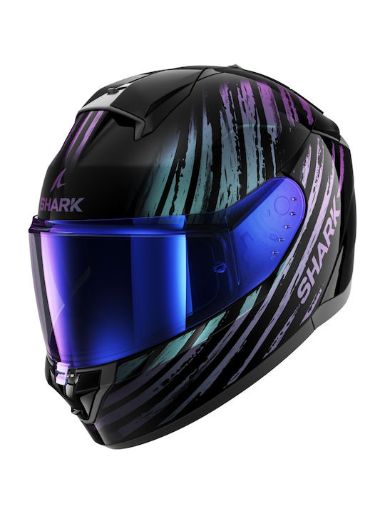 Shark Ridill 2 Assya Black/Purple Κράνος Μηχανής Full Face ECE 22.06 1540gr με Pinlock και Sunvisor