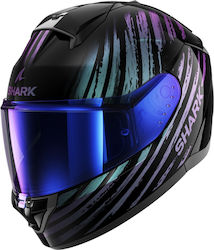 Shark Ridill 2 Assya Black/Purple Cască de motocicletă Full Face ECE 22.06 1540gr