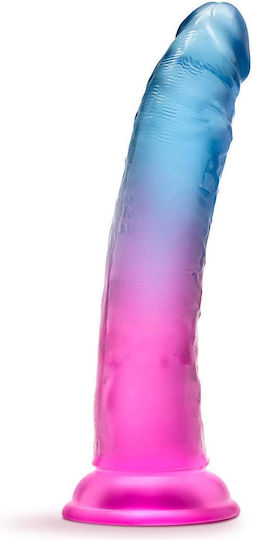 Blush Glass Dildo with Balls and Suction Cup 19cm