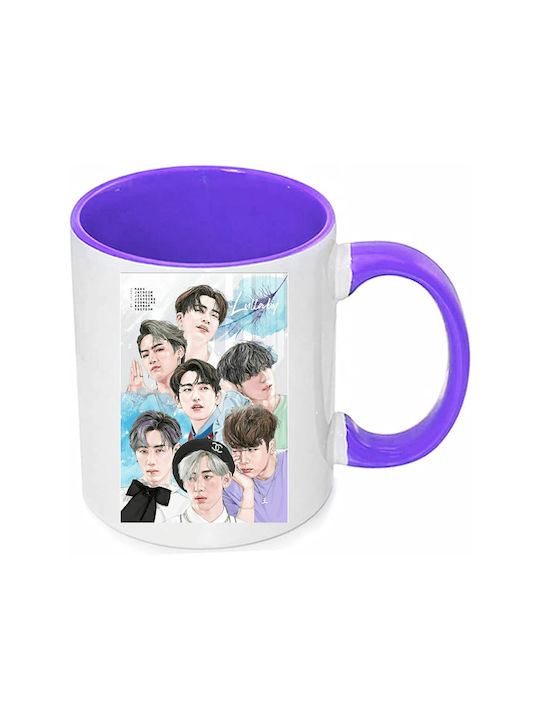 Band Mug Ceramic White 330ml 1pcs