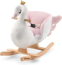 Wellgro Fabric Rocking Toy Swan with Max Load Capacity 40kg Pink