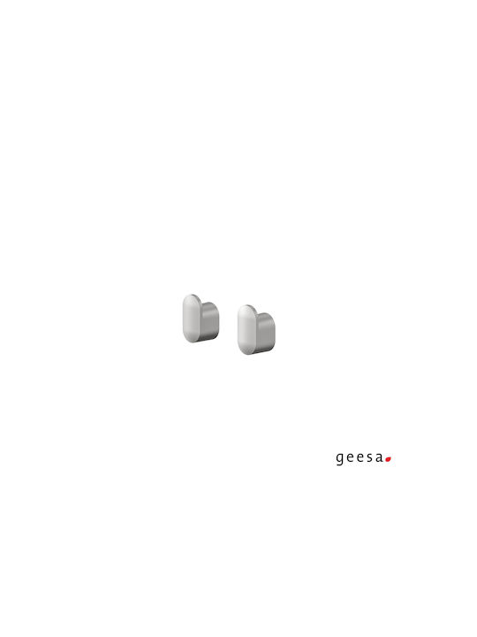 Geesa Single Wall-Mounted Bathroom Hook ​2.5x2.5cm Silver