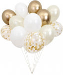 Set of 12 Balloons Gold