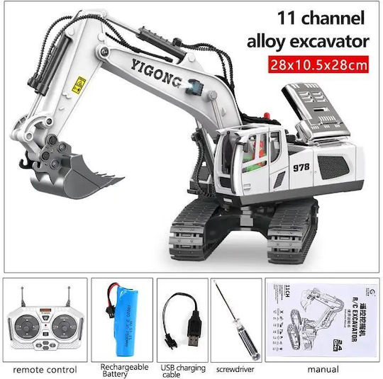 Ferngesteuerter Excavator Weiß