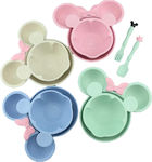 Baby Food Container Set Mickey Blue