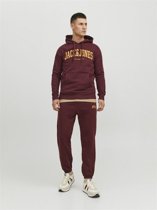 Jack & Jones Men's Sweatpants with Rubber Bordeaux