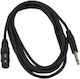 KAL Electronics Cable XLR male - 6.3mm male Μαύρο 3m (TPC-004)