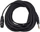 Bridgecable Cablu XLR de sex masculin - 6,3 mm de sex masculin Negru 10m TPC-004B