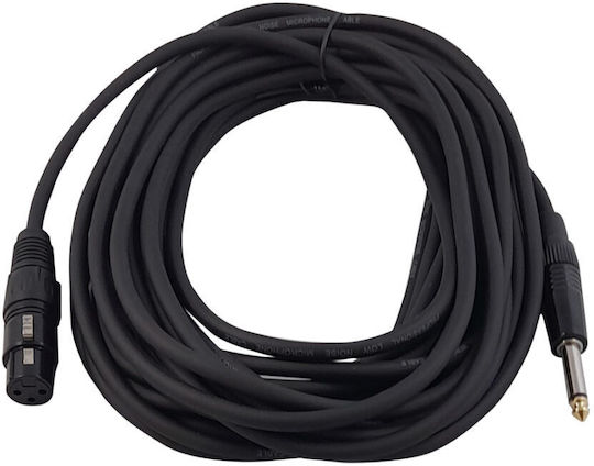 Bridgecable Cablu XLR de sex masculin - 6,3 mm de sex masculin Negru 10m TPC-004B