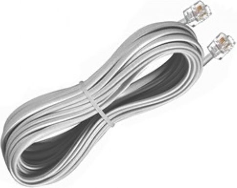 Comp Flat Τηλεφωνικό Καλώδιο RJ11 6P4C 1m Γκρι (01.074.0013)