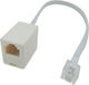 Comp Flat Cablu Telefon RJ11 6P4C 0.3m White (01.074.0127)