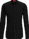 Hugo Boss Men's Shirt Long Sleeve Cotton Black