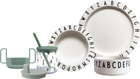 Design Letters Σετ Φαγητού ''eat And Learn'' από Πλαστικό Λευκό