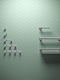 Verdi Wall Mounted Bathroom Shelf Glass 60x60x12.5cm Blue