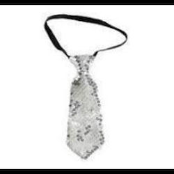 Silver Carnival Tie with Sequils