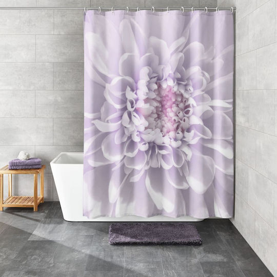 Kleine Wolke Dahlia Κουρτίνα Μπάνιου Υφασμάτινη 180x200cm Λιλά