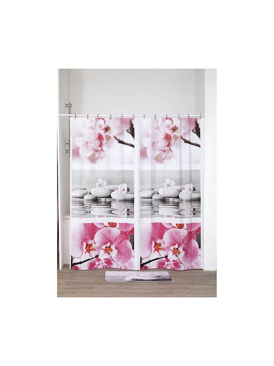Eurocasa Shower Curtain 180x180cm Pink