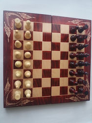 Magic Puzzle Box Χειροποίητη Σκακιέρα Ξύλινη με Πούλια 44x44cm