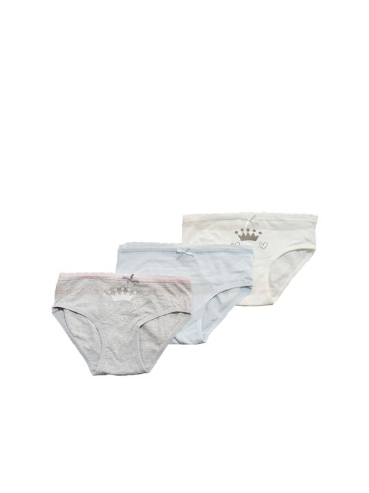 Fatsoules Kinder Set mit Slips Grey-Silver-White 3Stück