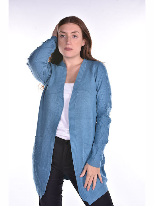 Raiden Women's Knitted Cardigan Πετρόλ