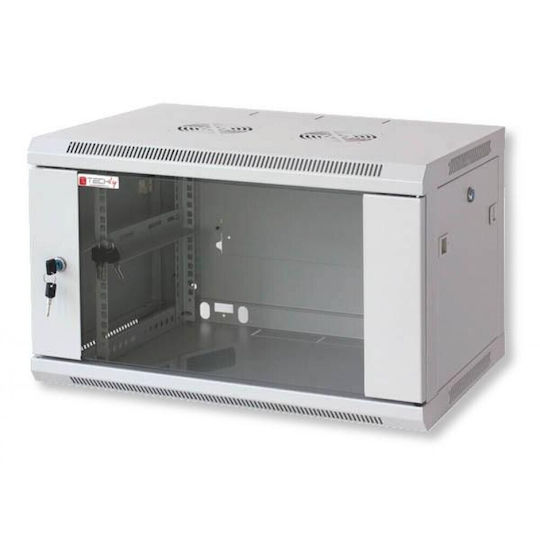 Techly Επιτοίχια Καμπίνα Rack 9U Γκρι FP-2009GTY