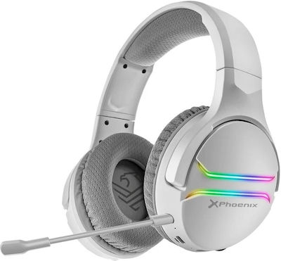 Phoenix Games Fără fir Over Ear Gaming Headset cu conexiune Bluetooth White