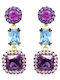 Luxenter Earrings made of Silver Gold Plated with Stones